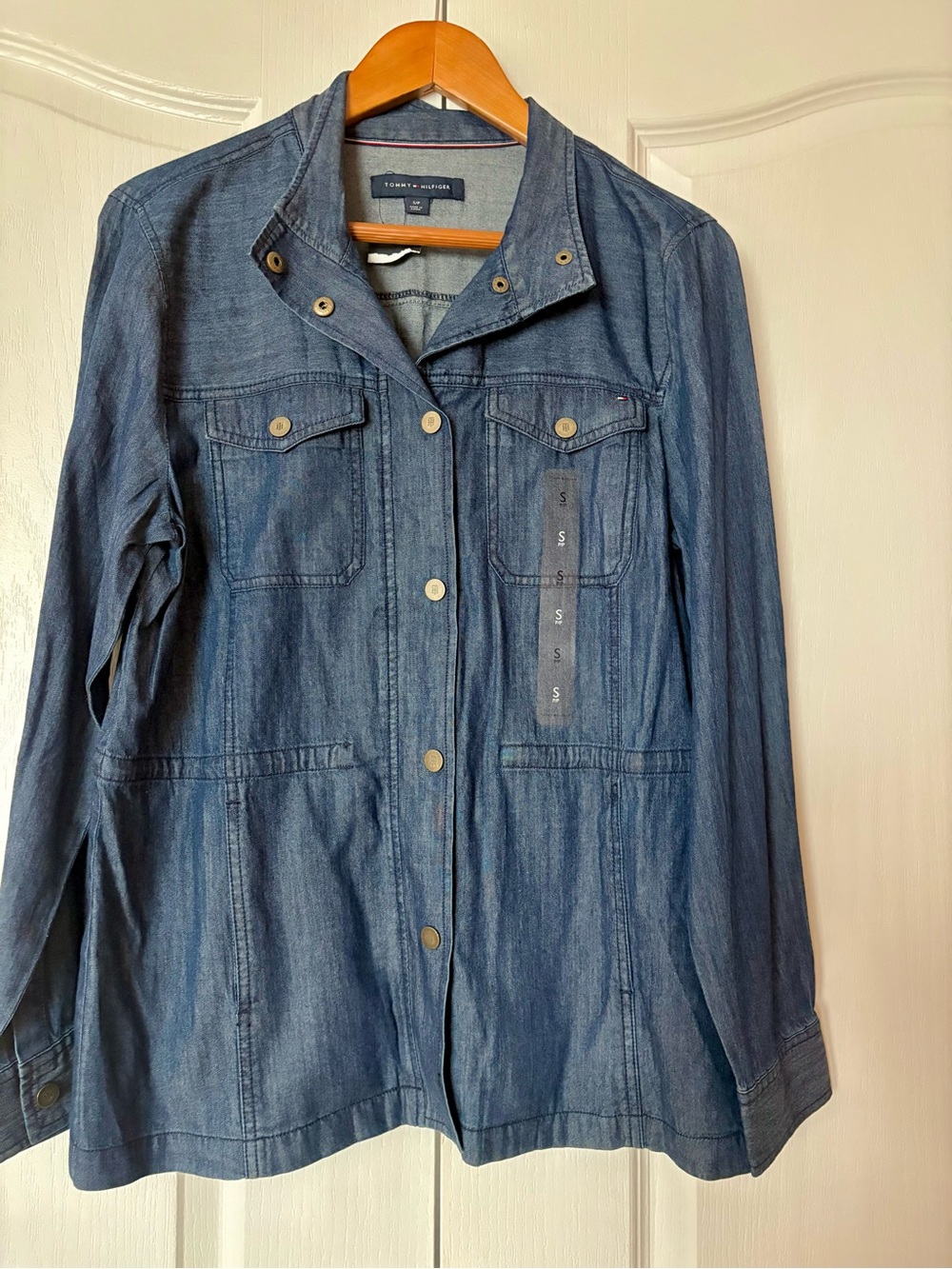 Tommy Hilfiger Denim Utility Jacket in Medium Blue
